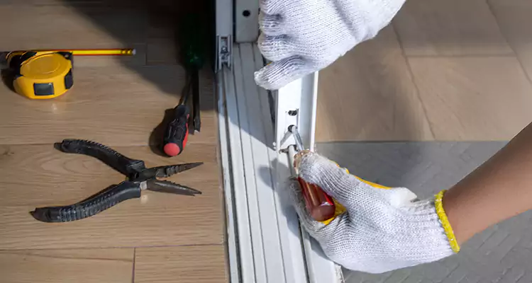 Backyard Sliding Door Track Repair in Bellview, FL
